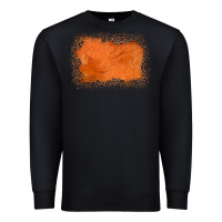 Black gemstone orange leopard background Premium Sweatshirt - JahusDesignShop