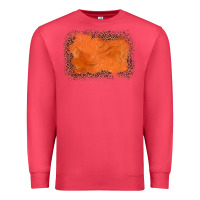 Cardinal gemstone orange leopard background Premium Sweatshirt - JahusDesignShop