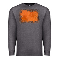 Charcoal Heather gemstone orange leopard background Premium Sweatshirt - JahusDesignShop