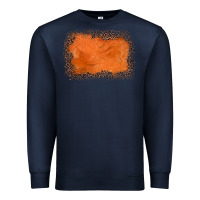 Navy gemstone orange leopard background Premium Sweatshirt - JahusDesignShop