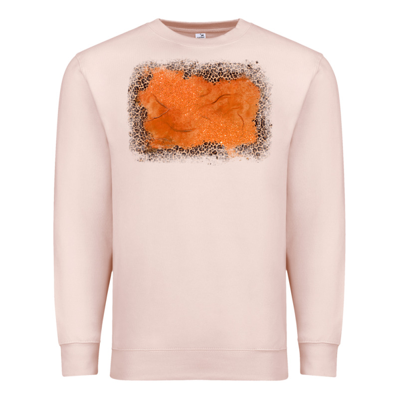 Gemstone Orange Leopard Background Premium Sweatshirt by JahusDesignShop | Teevron