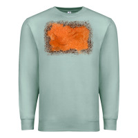 Seafoam gemstone orange leopard background Premium Sweatshirt - JahusDesignShop