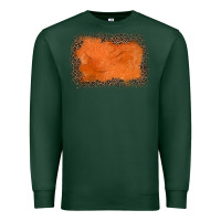 Sports Green gemstone orange leopard background Premium Sweatshirt - JahusDesignShop