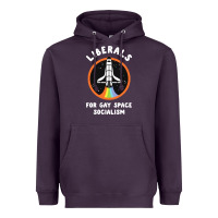 Plum liberals for gay space socialism Heavyweight Hoodie - artisFamous
