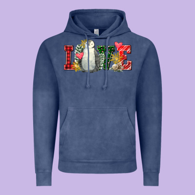 Christmas Penguin Love Vintage Hoodie Designed By Fadigitalartstudio