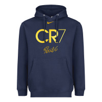 Navy cr7 graphic Heavyweight Hoodie - artisFamous