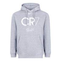 Heather Grey cr7 graphic Heavyweight Hoodie - artisFamous