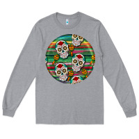 Heather Grey hispanic heritage month round earrings 4 Long Sleeve Tee - BundleAndBundleShop
