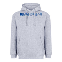 Heather Grey Lake Superior College (LSSU) Heavyweight Hoodie - artisFamous