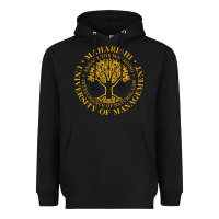 Black Maharishi International College Heavyweight Hoodie - artisFamous