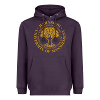 Plum Maharishi International College Heavyweight Hoodie - artisFamous