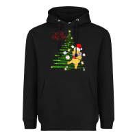 Black Winnie The Pooh- Merry christmas Heavyweight Hoodie - artisFamous
