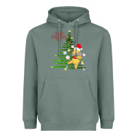 Sage Winnie The Pooh- Merry christmas Heavyweight Hoodie - artisFamous