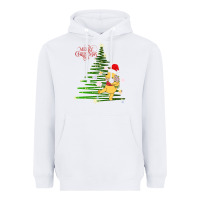 White Winnie The Pooh- Merry christmas Heavyweight Hoodie - artisFamous
