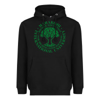 Black Maharishi International College Heavyweight Hoodie - artisFamous