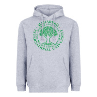 Heather Grey Maharishi International College Heavyweight Hoodie - artisFamous