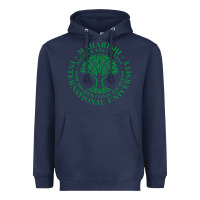 Navy Maharishi International College Heavyweight Hoodie - artisFamous
