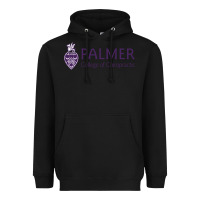 Black Palmer College of Chiropractic Heavyweight Hoodie - artisFamous