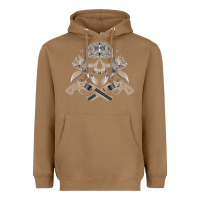 Toasted Coconut guns & roses 7 Heavyweight Hoodie - artisFamous