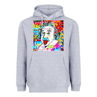 Heather Grey POP ART RETRO Heavyweight Hoodie - artisFamous