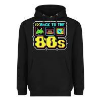Black BACK TO THE 80S Heavyweight Hoodie - artisFamous