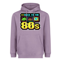 Lavender BACK TO THE 80S Heavyweight Hoodie - artisFamous