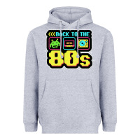 Heather Grey BACK TO THE 80S Heavyweight Hoodie - artisFamous