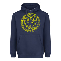 Navy VINTAGE  Medusa Heavyweight Hoodie - artisFamous