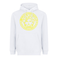 White VINTAGE  Medusa Heavyweight Hoodie - artisFamous