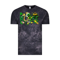 Cloud Black nurse st patrick Vintage Tee - FaDigitalArtStudio