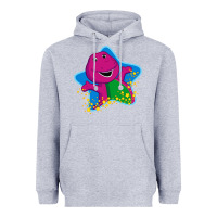Heather Grey barney 5 Heavyweight Hoodie - artisFamous