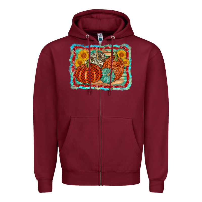 Pumpkin Sunflower Zipper Hoodie by AdoDesignShop | Teevron