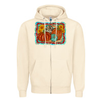 Sandshell pumpkin sunflower Zipper Hoodie - AdoDesignShop