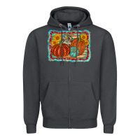 Smoke pumpkin sunflower Zipper Hoodie - AdoDesignShop