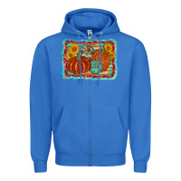True Royal pumpkin sunflower Zipper Hoodie - AdoDesignShop
