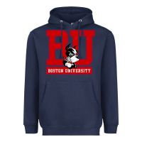 Navy boston university terriers Heavyweight Hoodie - artisFamous