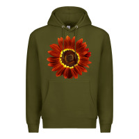 Army Green Rouge Royale Sunflower Premium Hoodie - LillyAllenDesigns