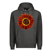 Charcoal Heather Rouge Royale Sunflower Premium Hoodie - LillyAllenDesigns