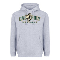 Heather Grey cal poly mustangs Heavyweight Hoodie - artisFamous