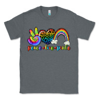 Charcoal Heather Peace love pride Classic Tee - CowGirlArtShop