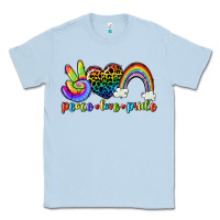 Dusty Blue Peace love pride Classic Tee - CowGirlArtShop