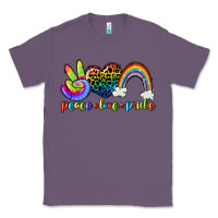 Lavender Peace love pride Classic Tee - CowGirlArtShop