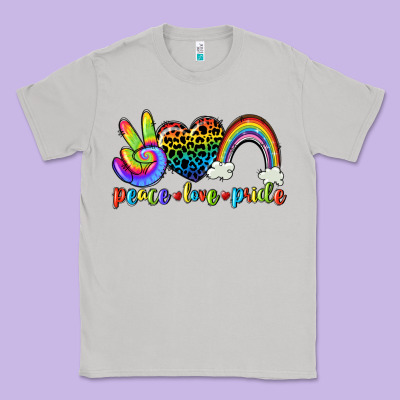 Peace Love Pride Classic Tee Designed By Cowgirlartshop