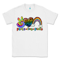 White Peace love pride Classic Tee - CowGirlArtShop