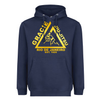 Navy gracie jiu jitsu Heavyweight Hoodie - artisFamous