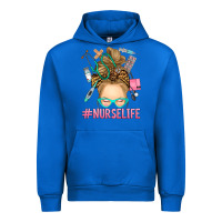 Cobalt blonde messy bun nurse life Urban Hoodie - RanaPortraitStore