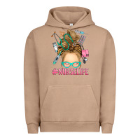 Pigment Burro blonde messy bun nurse life Urban Hoodie - RanaPortraitStore