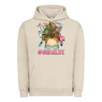 Pigment French Oak blonde messy bun nurse life Urban Hoodie - RanaPortraitStore