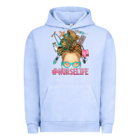 Pigment Grape Ice blonde messy bun nurse life Urban Hoodie - RanaPortraitStore
