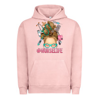 Pigment Salmon blonde messy bun nurse life Urban Hoodie - RanaPortraitStore